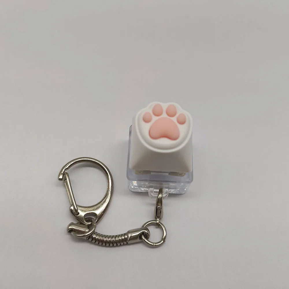 Paw Print Fidget Clicker Keyring – Stress Relief Keychain Anxiety ADHD