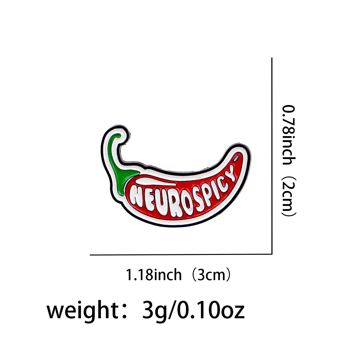 Neurospicy Funny Enamel Brooch Lapel Pin Badge Autism ADHD Neurodivergent