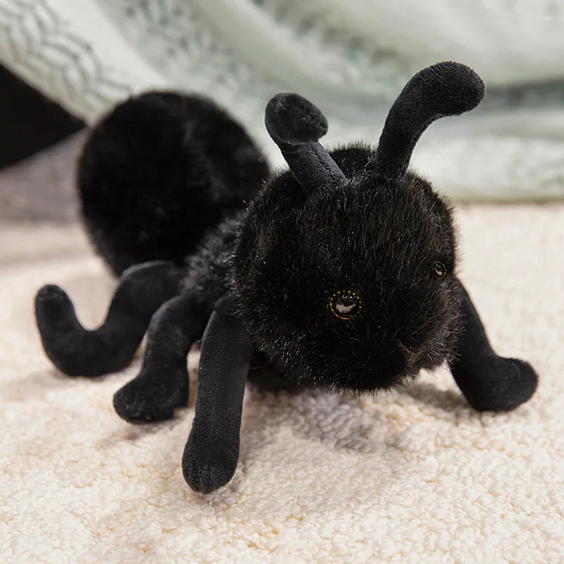 23cm Cute Ant Plushie – Soft Lifelike Ant Toy in Brown, Black, Grey, Yellow-Brown