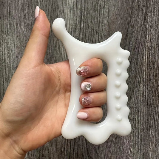 Ergonomic Handheld Massage Tool – Versatile Gua Sha Handheld Plastic Massager Tool for Face & Body