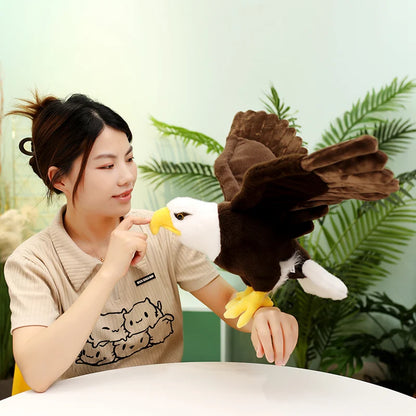 60cm/90cm Large Bald Eagle Plush Toy – Lifelike White-Head Eagle Bird Soft Stuffed Toy
