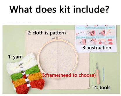 20cm Panda Design Punch Needle DIY Kit Set – Beginner Animal Craft Set