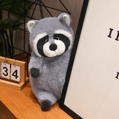 Large Grey Raccoon Plush Toy – Soft Stuffed Animal Pillow Toy (22cm, 35cm, 45cm) - Trash Panda Wildlife Plush