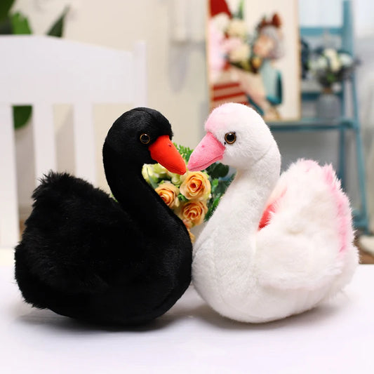 26cm Black or White Swan Soft Plush Toy