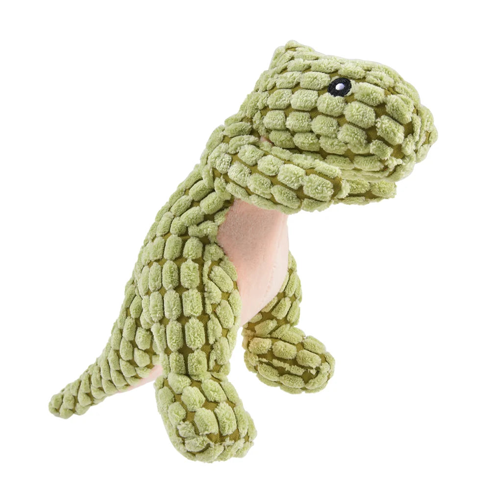 Interactive Squeaky Plush Dinosaur Dog Toy – Fun & Durable for Small to Medium Pets