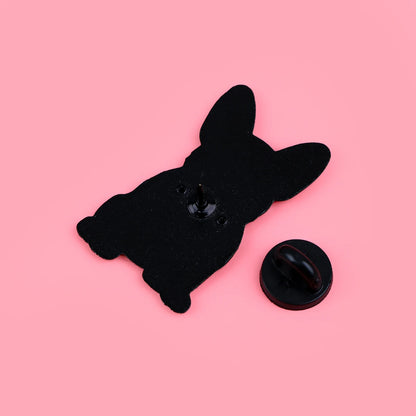 Dog Lover French Bulldog Enamel Brooch Lapel Pin Badge Novelty Gift