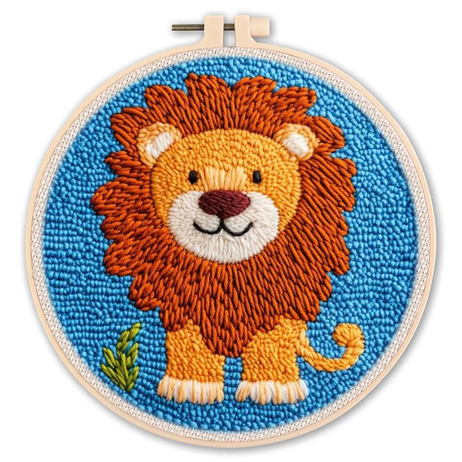 DIY 20cm Punch Needle Beginner Set Kit – Animal Designs Craft Embroidery