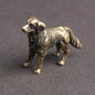 Mini Brass Copper Metal Dog Figurine – Desk Buddy Ornament Collectible