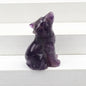 Crystal Howling Wolf Figurines – Hand-Carved Natural Stone Animal Wolves Figures for Chakra Energy Healing & Home Décor