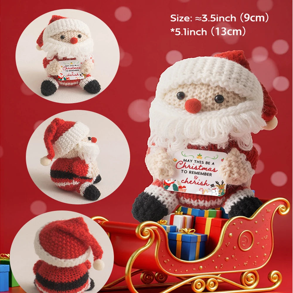 Crochet Christmas Santa Reindeer Snowman Soft Toy – Handmade Style Festive Plush Gift