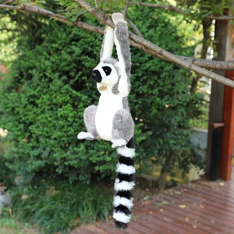 28cm Large Ring Tailed Lemur Plush Soft Toy – Short or Long Arms Hanging or Sitting