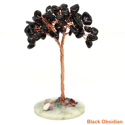 Crystal Money Tree Natural Crystal Healing Stone Reiki Quartz Gemstones Copper Wire Plant Gift