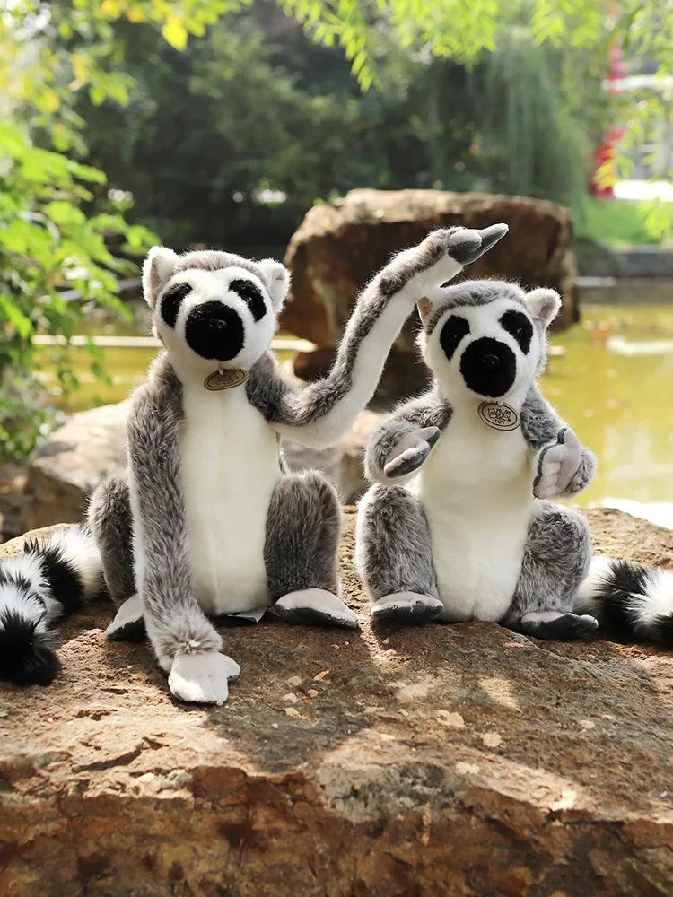 28cm Large Ring Tailed Lemur Plush Soft Toy – Short or Long Arms Hanging or Sitting