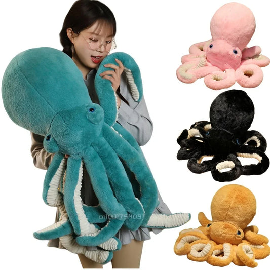 30-90cm Giant Large Octopus Plush Soft Toy – Blue, Pink, Black, Green - Sea-life Plush
