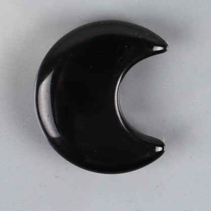 Crystal Mini Crescent Moon Ornament  – Hand-Carved Natural Stones for Chakra Energy Healing & Home Décor