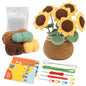 DIY Crochet Flower Plant Pot Kit – Sunflowers Tulips Daisies Designs, Beginners Set