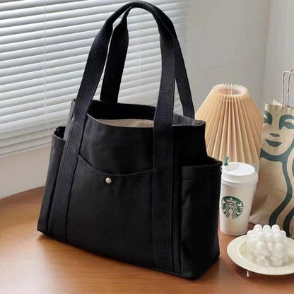 Large Capacity Canvas Tote Bag – Everyday Shoulder Bag for Work, School & Shopping