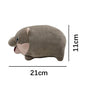 21cm/42cm Happy Fat Chubby Hippo Plush Soft Stuffed Toy Moo Deng Cute Cartoon Hippo