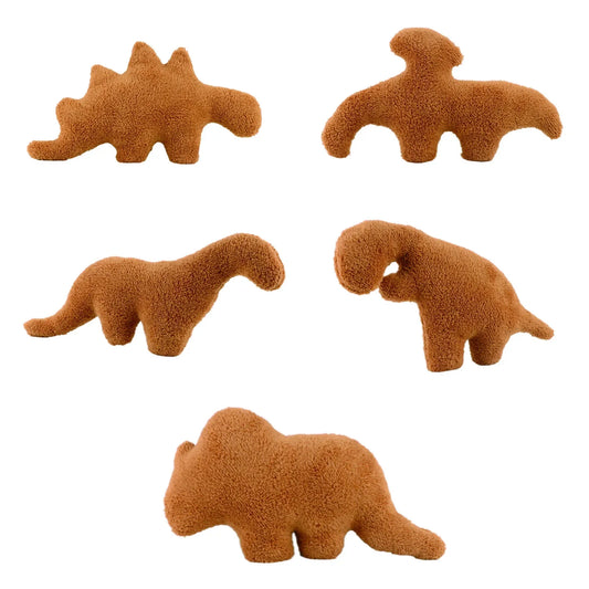 Large Dino Nugget Plush Pillow – 47cm Soft Stuffed Dinosaur Chicken Nugget Toy Quirky Funny