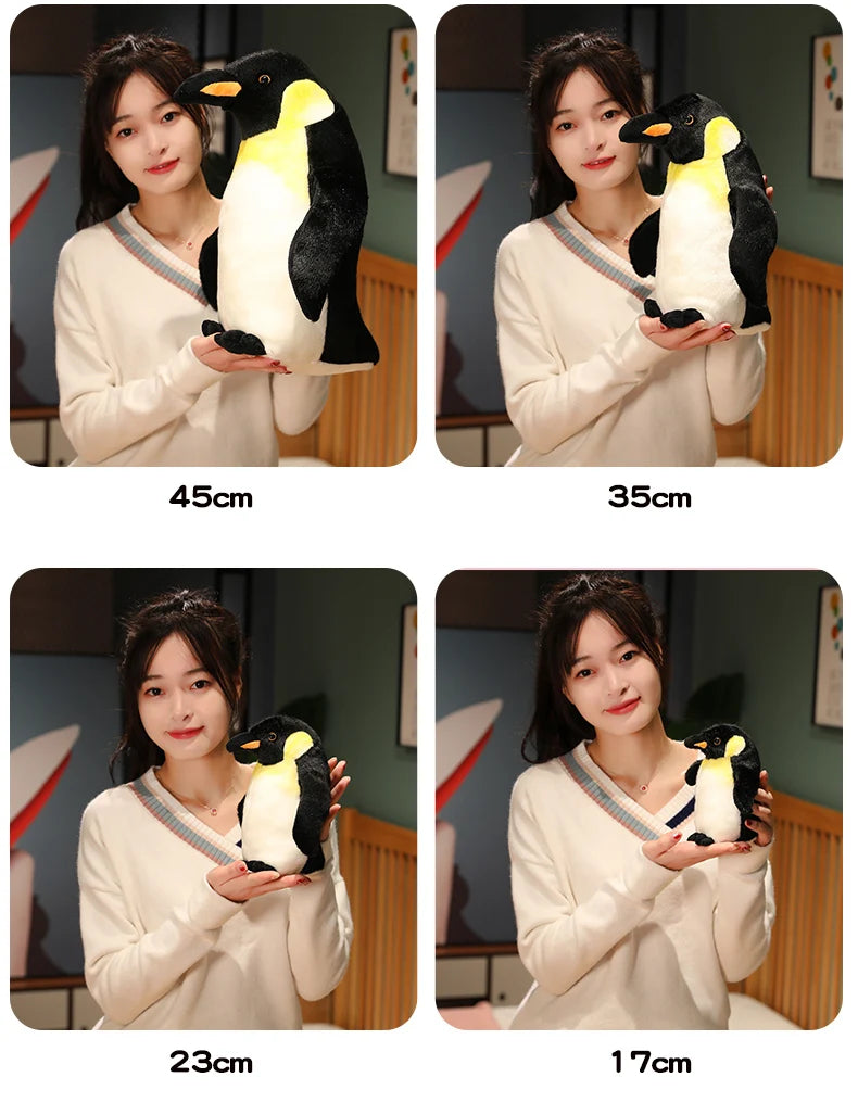 17-45cm Large Realistic Penguin Bird Plush Soft Toy