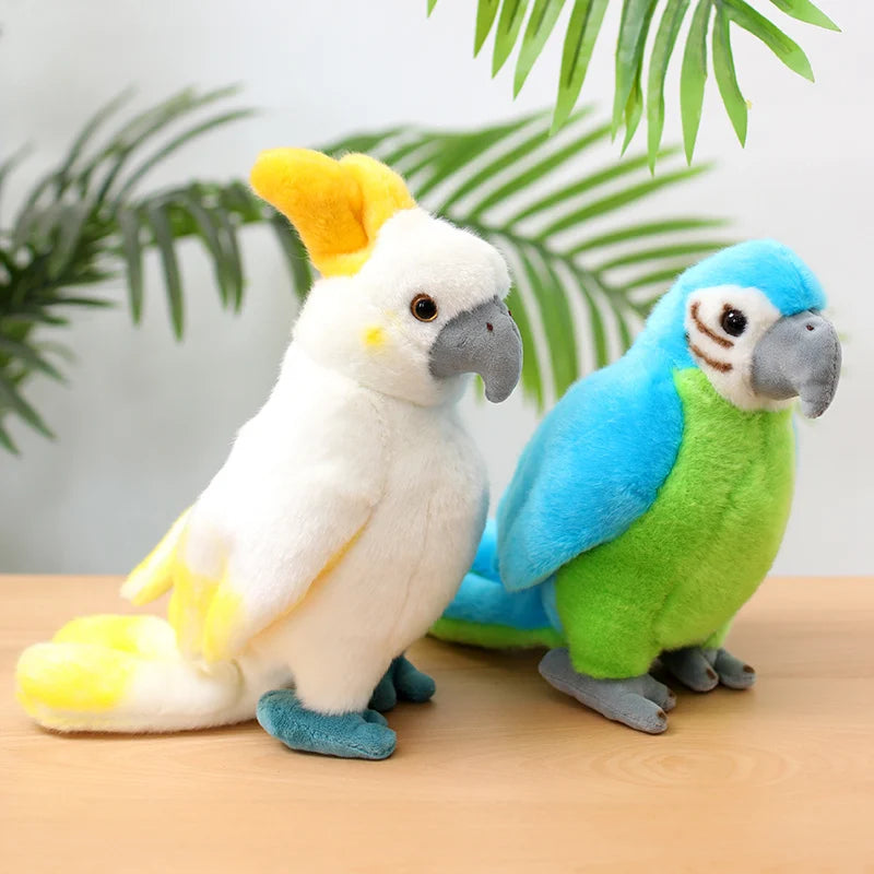 Lifelike Bird Plush 20-30cm–Parrot, Peacock, Pelican, Eagle, Cockatoo, Vulture & More Soft Toys