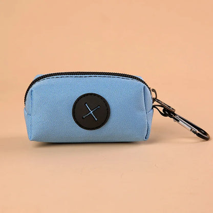 Canvas Dog Poop Bag Holder – Clip-On Pet Waste Bag Dispenser with Carabiner