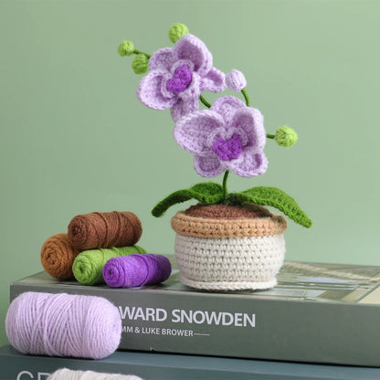 Moth Orchid or Bluebell Crochet Kit – All-in-One Beginner Crochet Flower DIY Kit