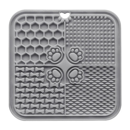 20cm Dog Lick Mat Large Square Dog Cat Pet Slow Feeder Feeding Lick Licking Mat Silicone Suction Cup