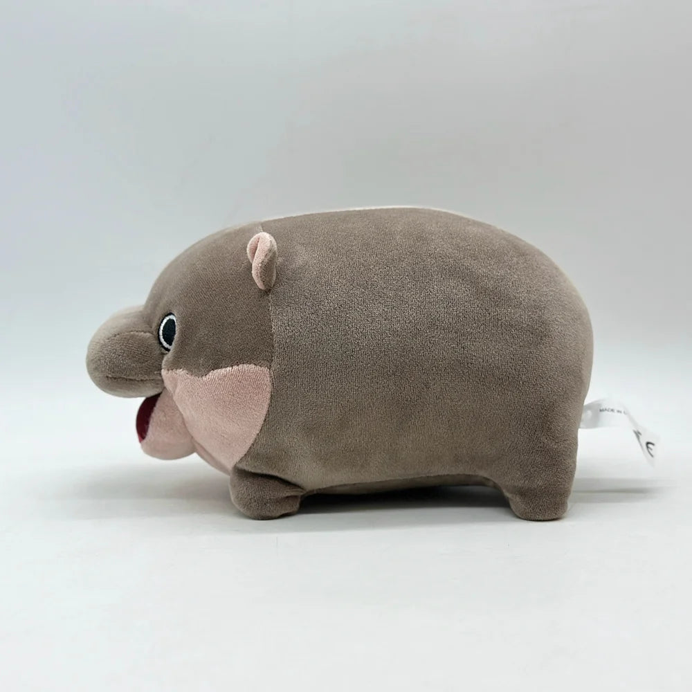 21cm/42cm Happy Fat Chubby Hippo Plush Soft Stuffed Toy Moo Deng Cute Cartoon Hippo