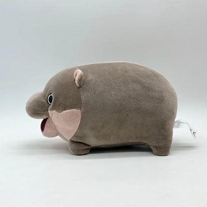 21cm/42cm Happy Fat Chubby Hippo Plush Soft Stuffed Toy Moo Deng Cute Cartoon Hippo