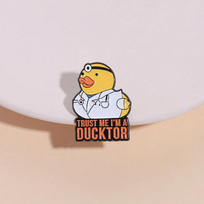 Funny Doctor Nurse Veterinarian Duck Dog Rat Enamel Brooch Lapel Pin Badge Novelty Gift