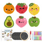 DIY Punch Needle Coaster Kit – Make 6 Fruit Design Coasters - Multiple Design Choice Craft Embroidery