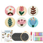 DIY Punch Needle Coaster Set Kit – Make 6 Flower Plant Design Coasters Multiple Design Choice Craft Embroidery