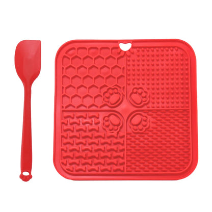 20cm Dog Lick Mat Large Square Dog Cat Pet Slow Feeder Feeding Lick Licking Mat Silicone Suction Cup