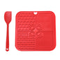 20cm Dog Lick Mat Large Square Dog Cat Pet Slow Feeder Feeding Lick Licking Mat Silicone Suction Cup