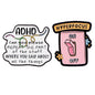 Funny ADHD Enamel Pin Badge Hyperfocus Switch Please Repeat Neurodivergent