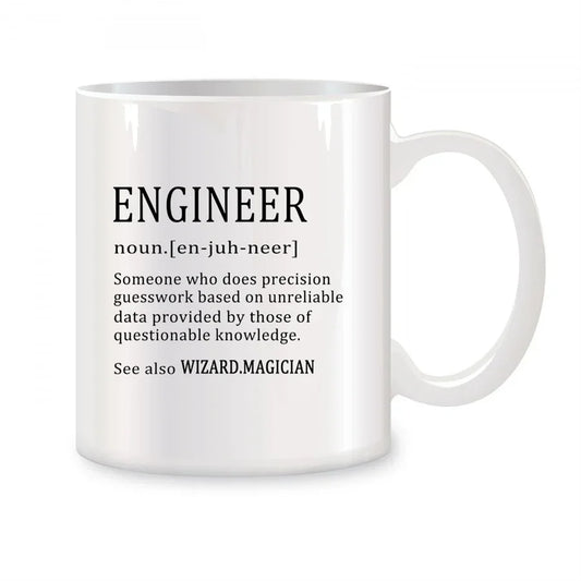 Engineer Mug – Funny Novelty 11oz Ceramic Coffee Cup Boss Coworker Office Gift