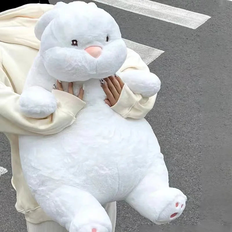 Giant Lazy Bunny Plush Toy – Soft White Rabbit Stuffed Animal in 35–80 cm Sizes