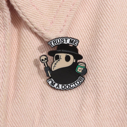 Funny Doctor Nurse Veterinarian Duck Dog Rat Enamel Brooch Lapel Pin Badge Novelty Gift